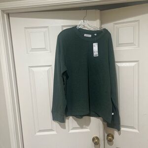 UO urban outfitters Men’s Sz Large army Green Waffle Thermal Long Sleeve Sweater